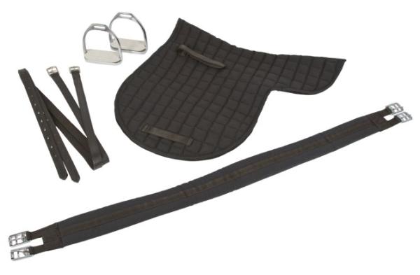 Sattel Pony - Kerbl Ponysattel Starterset mit Sattel, Satteldecke, Steigbügel, Steigbügelriemen und Sattelgurt